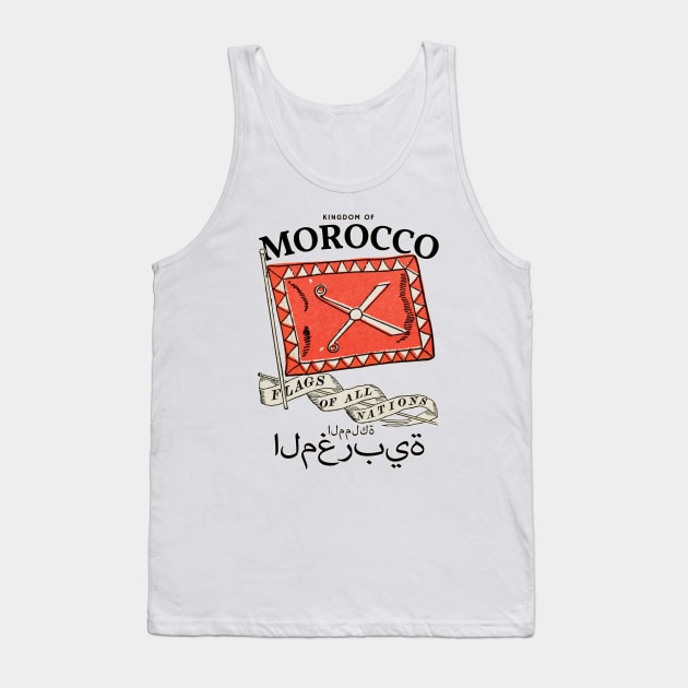 Vintage Morocco Country Flag Tank Top by KewaleeTee